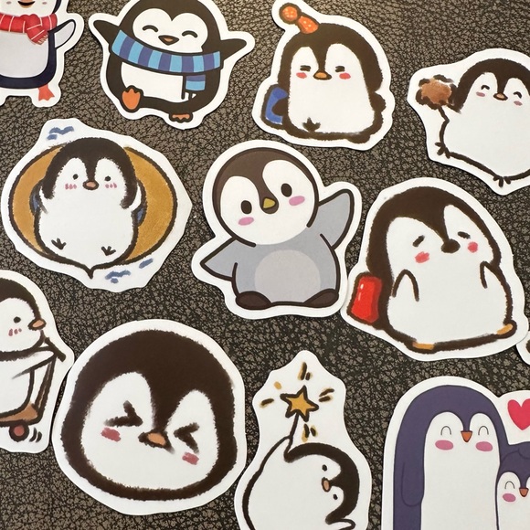 NEW Set of 14 penguin stickers - animal lovers - Arctic birds NWOT - Picture 3 of 4